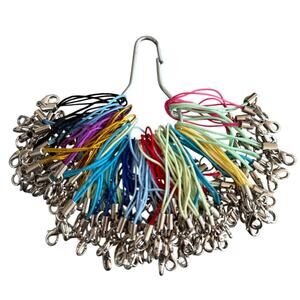 NEW 100 Assortment Different Colors Cellphone Keychain Lobster Claw for Charms